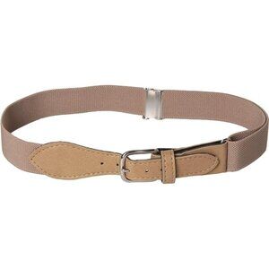 Hold’Em Baseball Belt Boys Leather Closure Elastic Adjustable Strap - Tan
